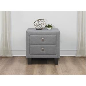 contemporay fabric night stand with one drawer