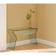 Bent Glass Sofa Table with Frosted Shelf Clear 47