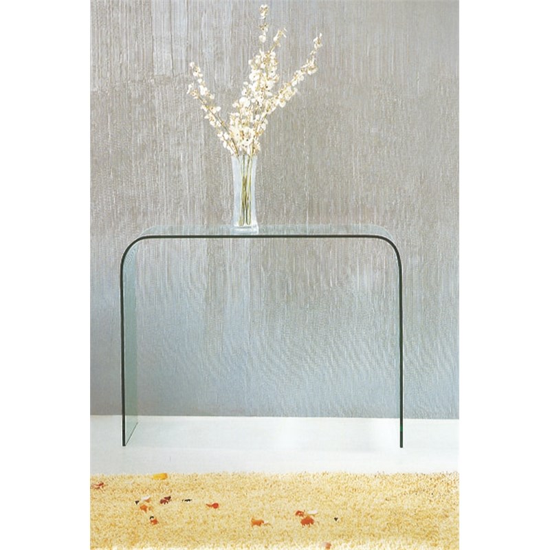 Bent Glass Sofa Table Clear 12mm Thick Glass