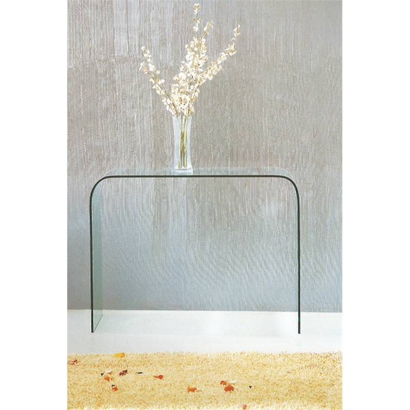 Bent Glass Sofa Table Extra White 12mm Thick Glass