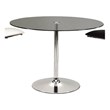 Round Clear Glass Table with chrome base