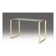 Clear Glass desk with Gold Base