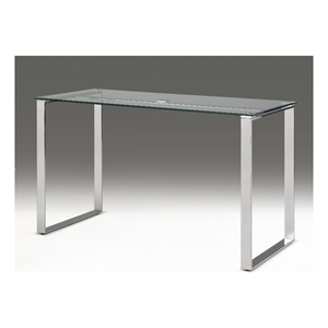 Clear Glass desk with Chrome Base