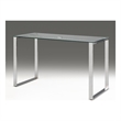 Clear Glass desk with Chrome Base