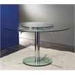 Round Clear Glass Table with Pop Up Center Glass Lazy Susan
