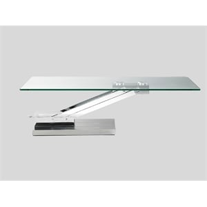 Dining Table with Clear Glass top and chrome base