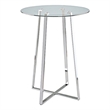 Bar Table with Clear Glass top and Chrome Base