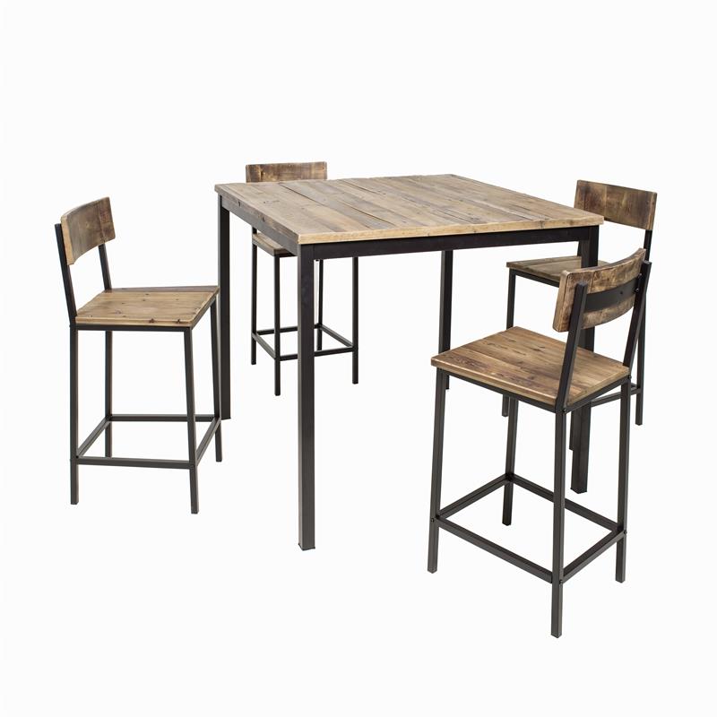 Counter height Bar Table in Natural Wood