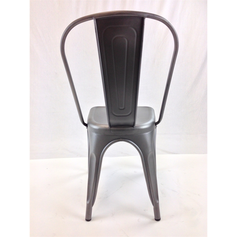 Gunmetal Gray Metal Chair (Set of 4)