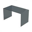 Contemporary Gray Glass desk