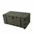 Trunk Coffee Table with Reclaimed Wood and Black Metal in Natural