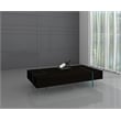 Espresso Wood Coffee Table with 19mm Tampered Glass Base
