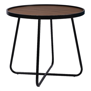Modern Black MDF Wood top Coffee Table with powder coated Metal leg