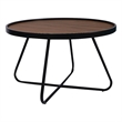 Modern Black MDF Wood top Coffee Table with powder coated Metal leg