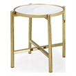 End Table with Gold Base and Ceramic Top