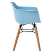 Midcentury Blue Plastic Kids Side Chair (Set of 4)