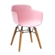Midcentury Pink Plastic Kids Side Chair (Set of 4)