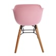 Midcentury Pink Plastic Kids Side Chair (Set of 4)
