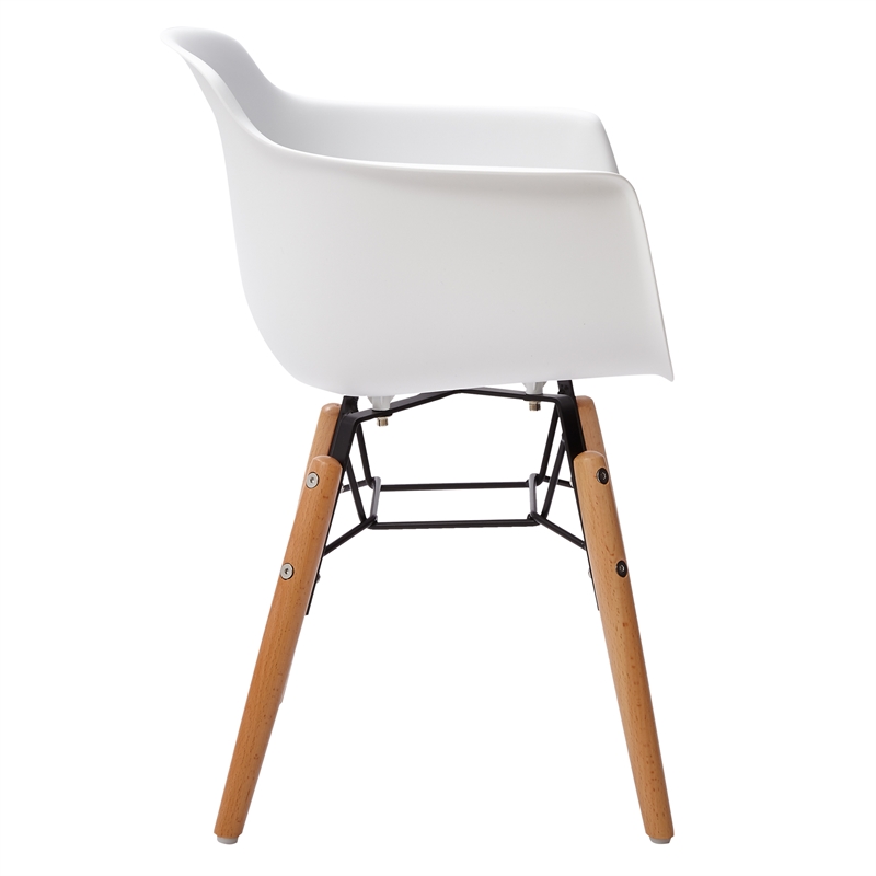 Midcentury White Plastic Kids Side Chair (Set of 4)