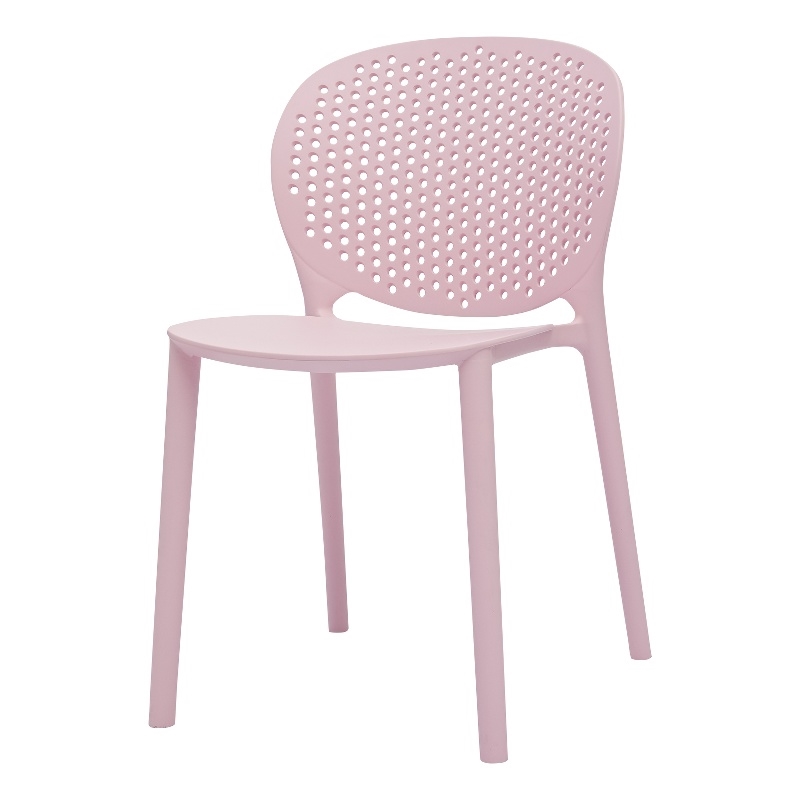 Midcentury Pink Plastic Kids Side Chair (Set of 4)