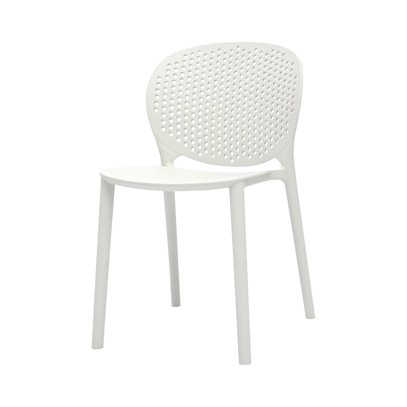 Midcentury White Plastic Kids Side Chair (Set of 4)