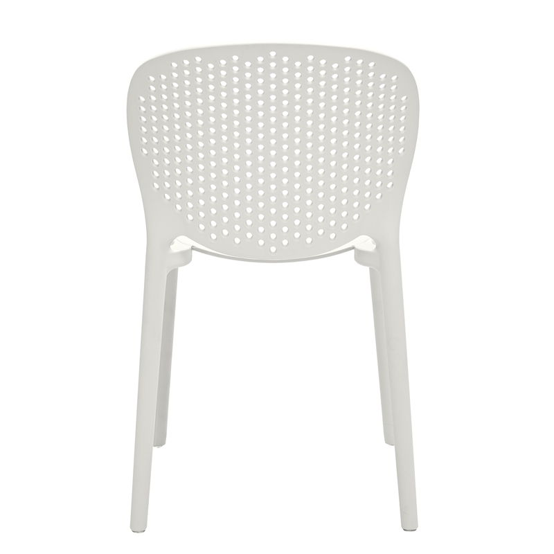 Midcentury White Plastic Kids Side Chair (Set of 4)