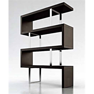 contemporary black wood lacquer display shelf