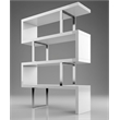 Contemporary White Wood Lacquer Display Shelf