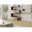 Contemporary Wood Lacquer Display Shelf in Walnut