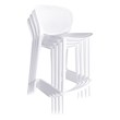 Stackable Plastic Bar Stool in white (Set of 4)