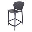 Stackable Plastic Bar Stool in gray (Set of 4)