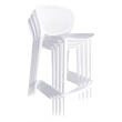Stackable Plastic Bar Stool in white (Set of 4)