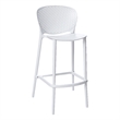 Stackable Plastic Bar Stool in white (Set of 4)