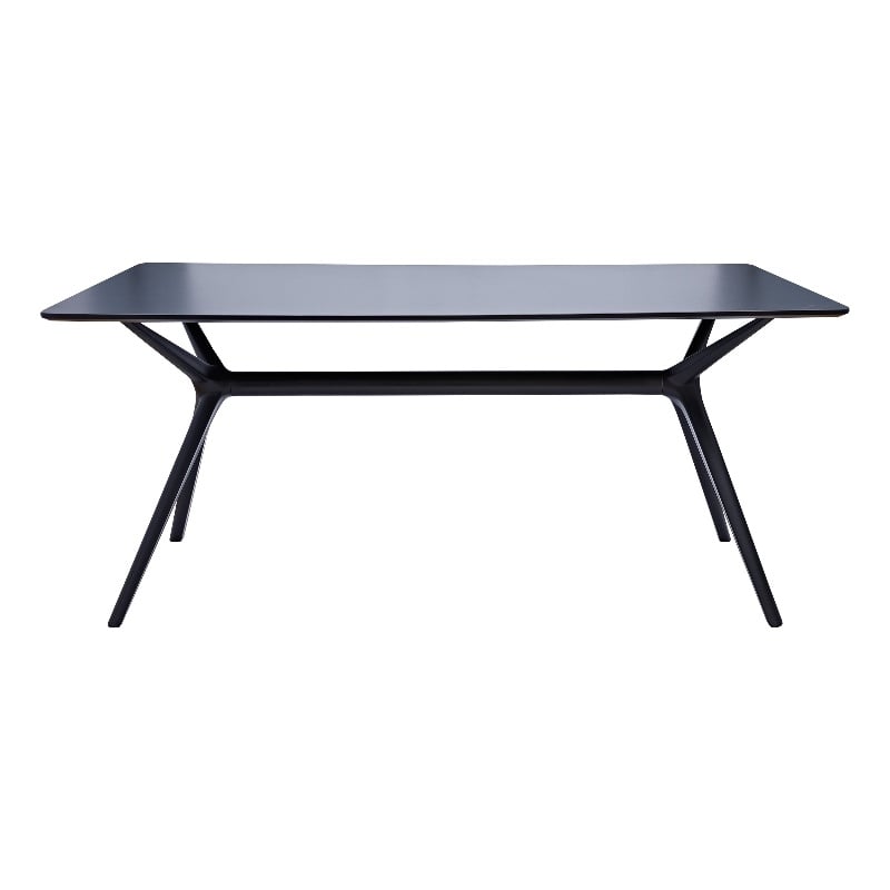 Midcentury Plastic Side Table in Black