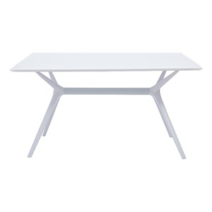 Midcentury White Plastic Side Table