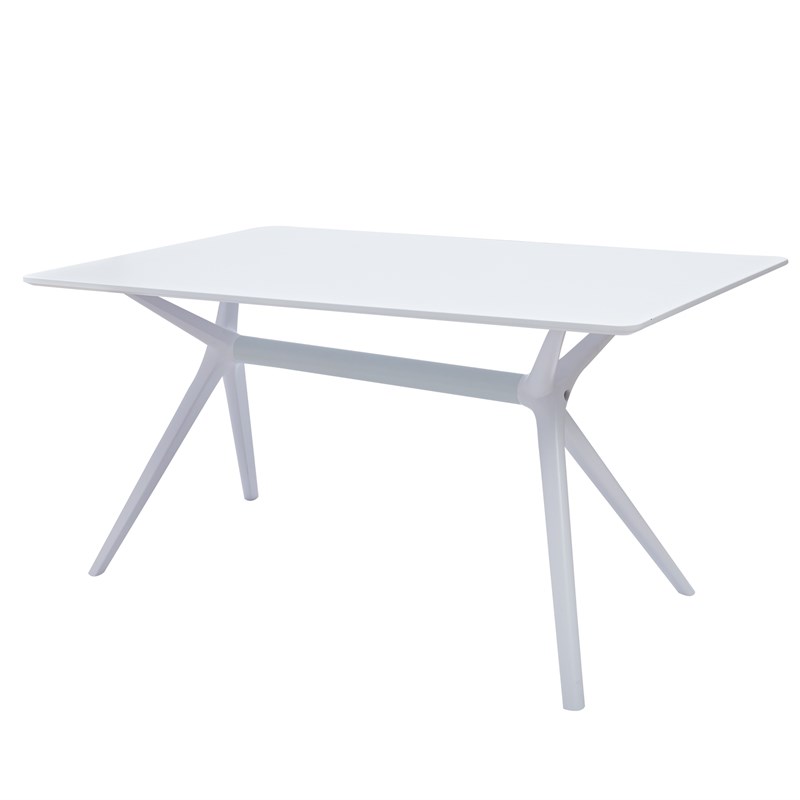 Midcentury White Plastic Side Table