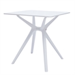 Midcentury Plastic Side Table in White