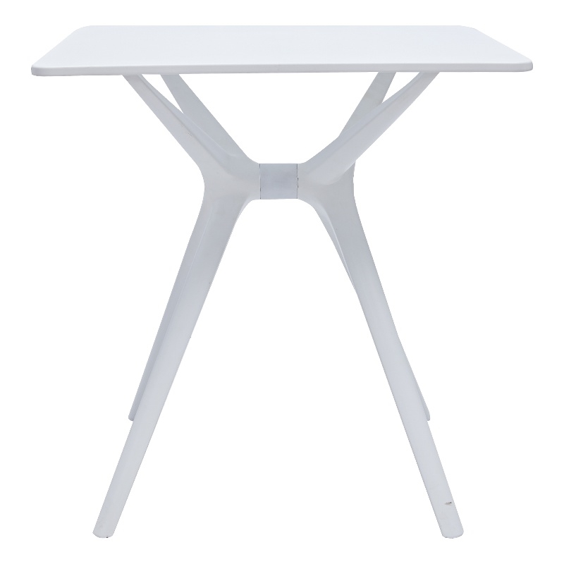 Midcentury Plastic Side Table in White