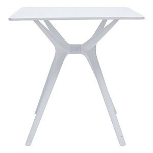 Midcentury Plastic Side Table in White
