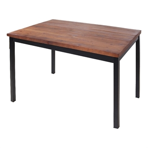 Dining Table with Natural Reclaimed Wood Top