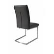 Dining Chair with Gray Polyurethane Seat and stainless Steel leg (Set of 2)