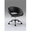 Polyurethane Office Chair with Chrome Base in Black