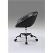 Polyurethane Office Chair with Chrome Base in Black