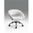 Donut Office Chair Faux Leather with Chrome Base