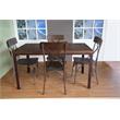 Metal Dining Chair with Natural Wood Seat