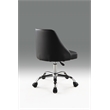 Black Polyurethane Office Chair with Chrome Base