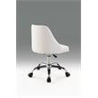 White Polyurethane Office Chair with Chrome Base