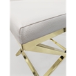 White Polyurethane Chair with Gold Base