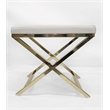 White Polyurethane Chair with Gold Base