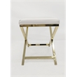 White Polyurethane Chair with Gold Base